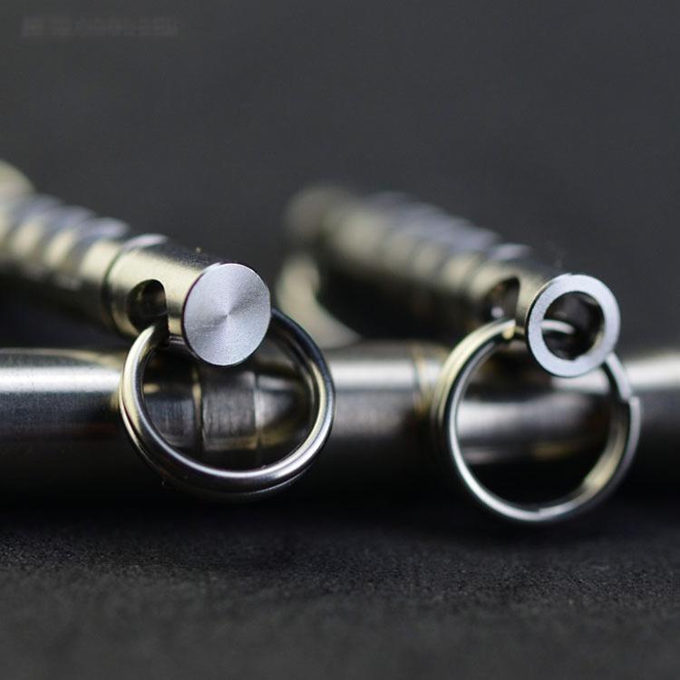 Glow in the Dark Titanium Keychian Necklace Pendant EDC Charm 25 Years Life Gift