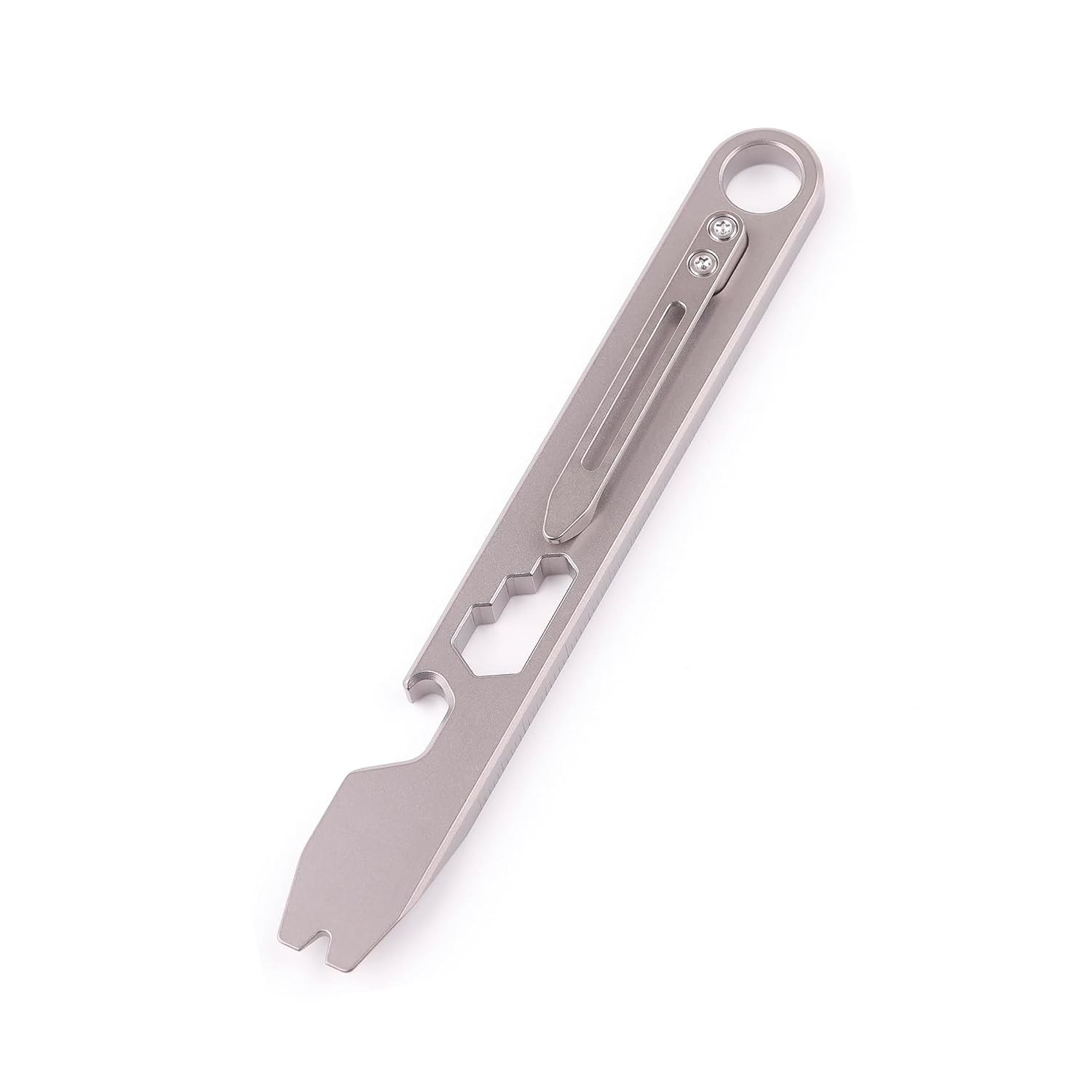 Titanium Pry Bar Bottle Opener Multi Tool with Clip 10-in-1 Gear