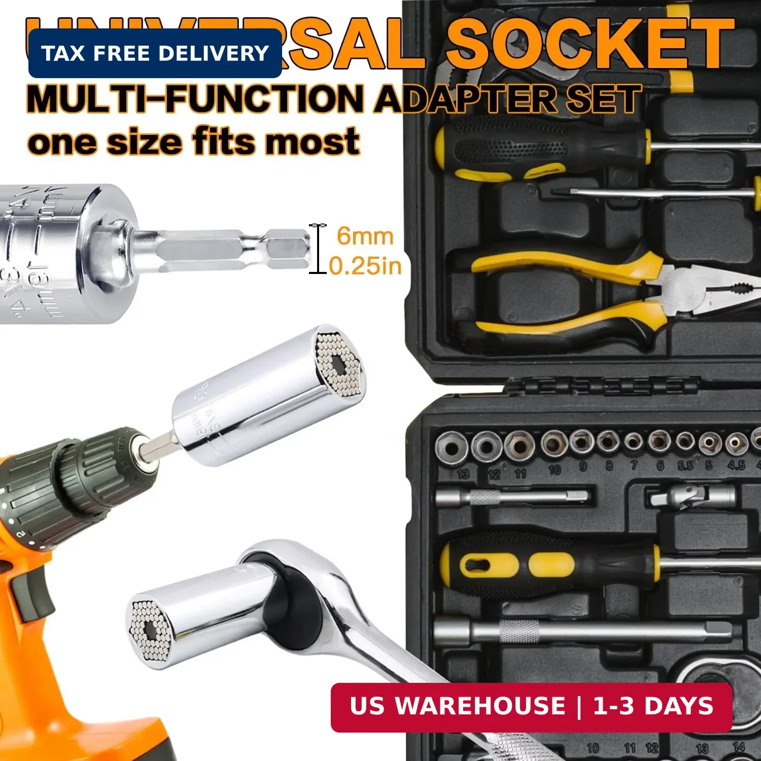 Gifts for Men, Super Universal Socket Tool, Fathers Day Dad Gifts for Men Him Hu