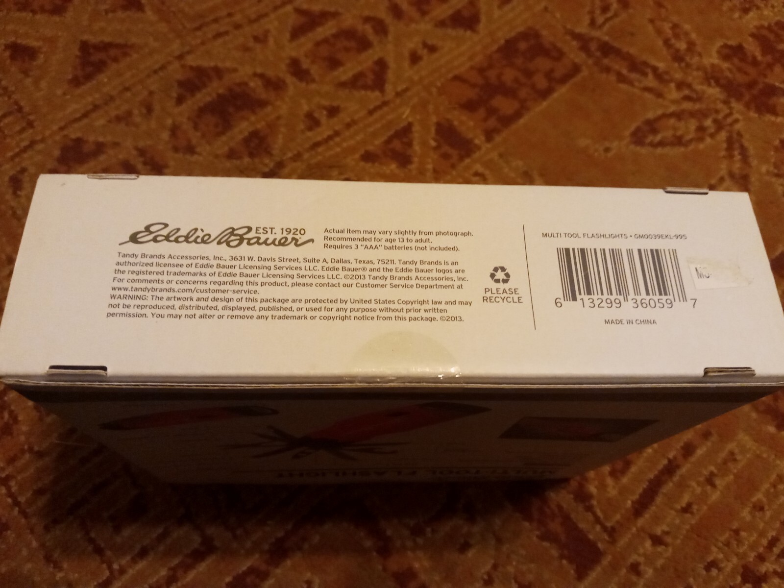 Eddie Bauer Multi-tool Flashlight Multi-purpose 2 Mode Light 12 Functions 5 LEDS