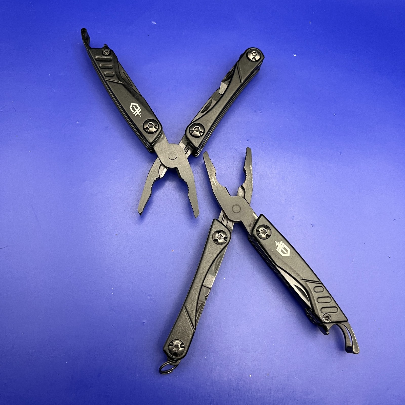 Lot of 2 Gerber Dime Multi-Tools Small Keychain Pliers Knife File Scissors