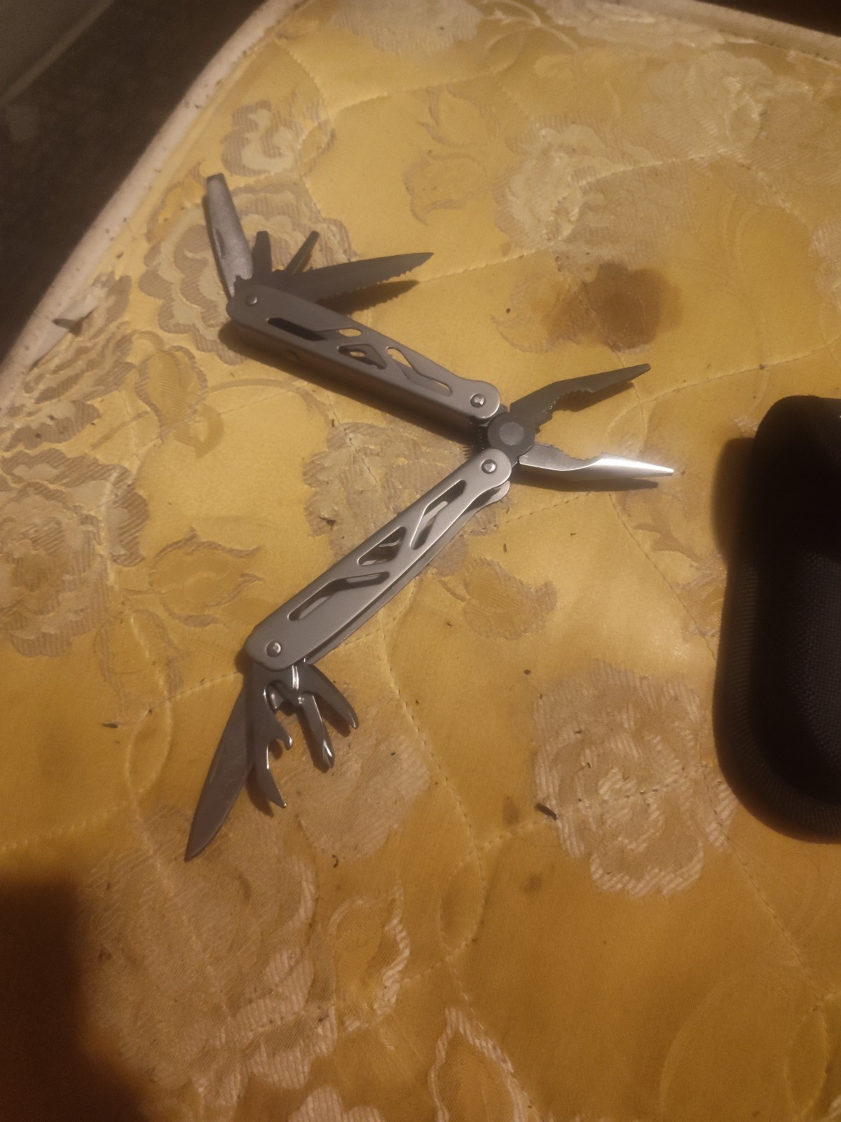 Ozark Trail Multi Tool Pliers Knife Stainless Steel w/ Pouch Camping EDC
