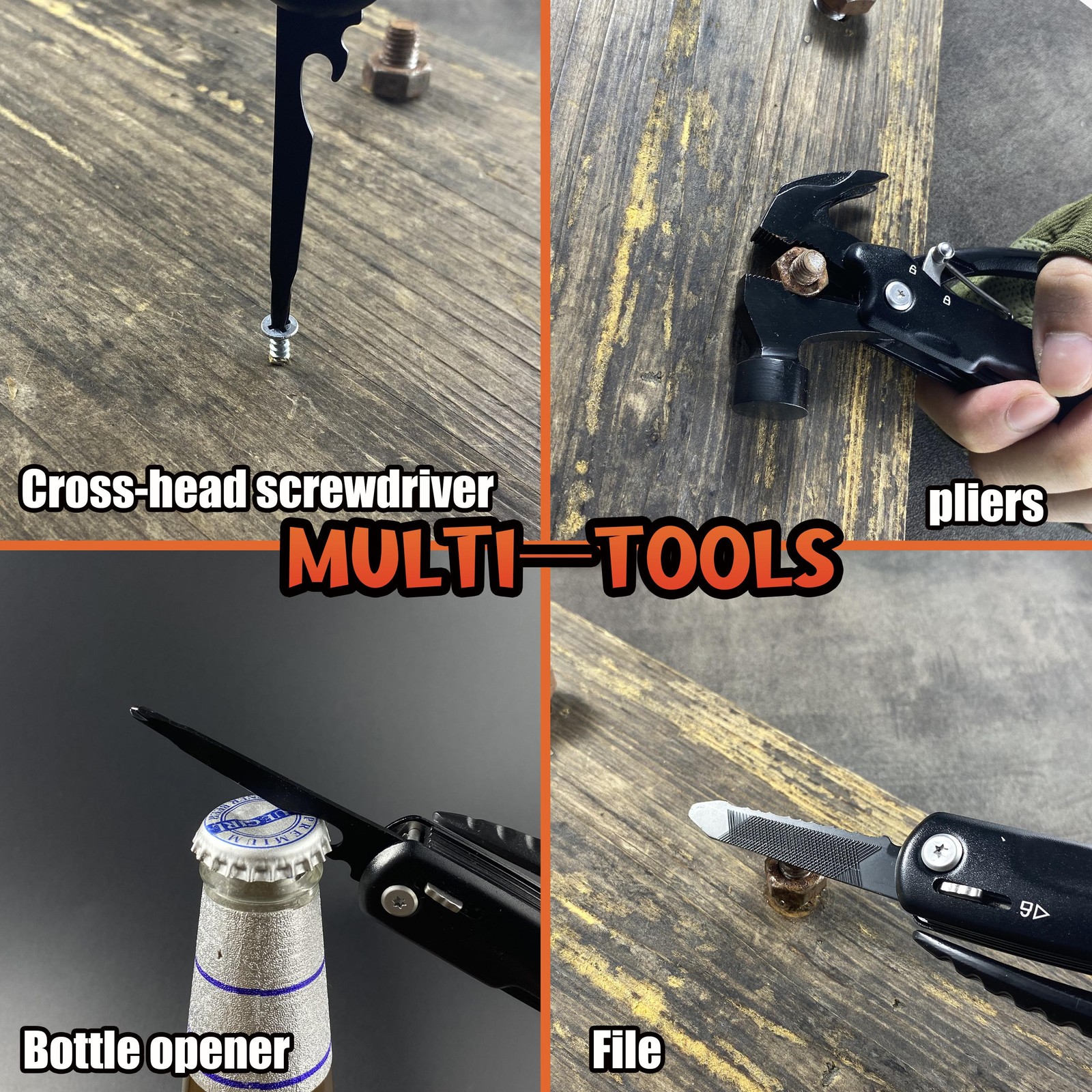 Multi‑functional Mini Claw Hammer Outdoor Camping Multi‑tool Pliers Gift