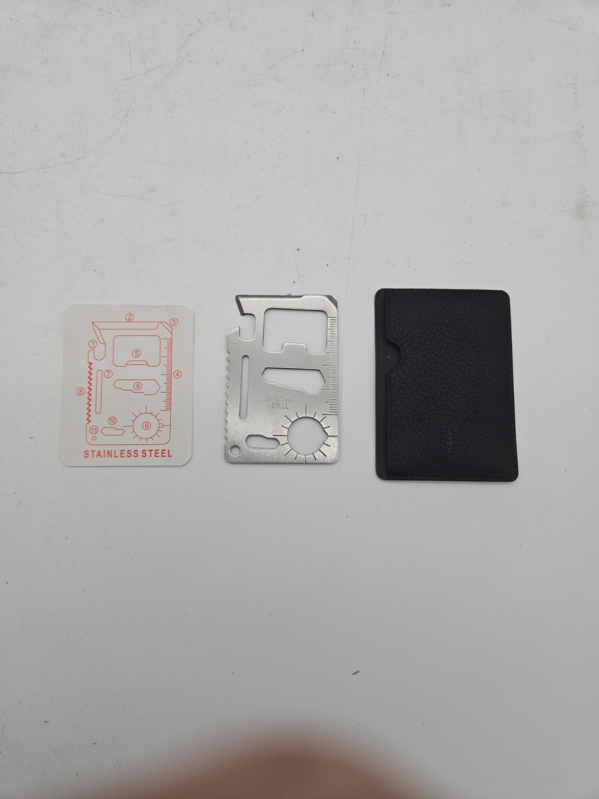 MULTIPURPOSE POCKET STAINLESS STEEL MULTI TOOL CARD WALLET SIZE