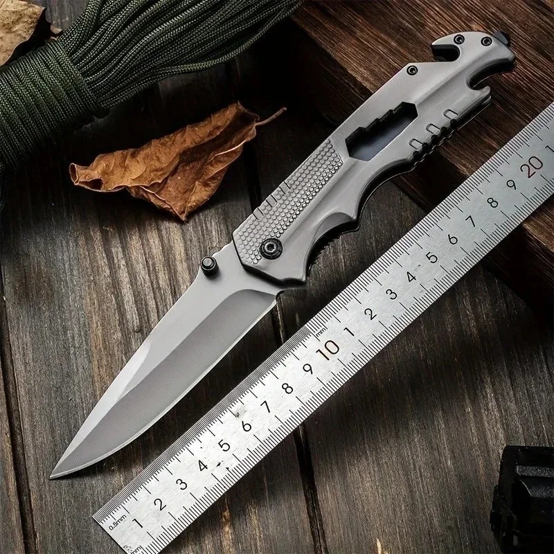 High Hardness Stainless Steel Folding Pocket Knife EDC Camping Hiking Tool