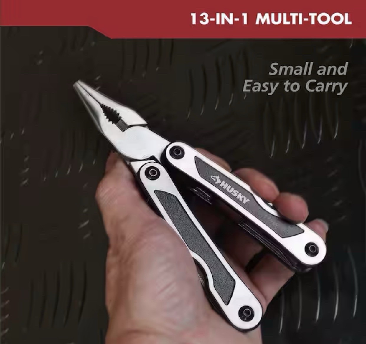 Husky 91957, 13-in-1 Multi-Tool Stainless Steel – Guaranteed Lifetime