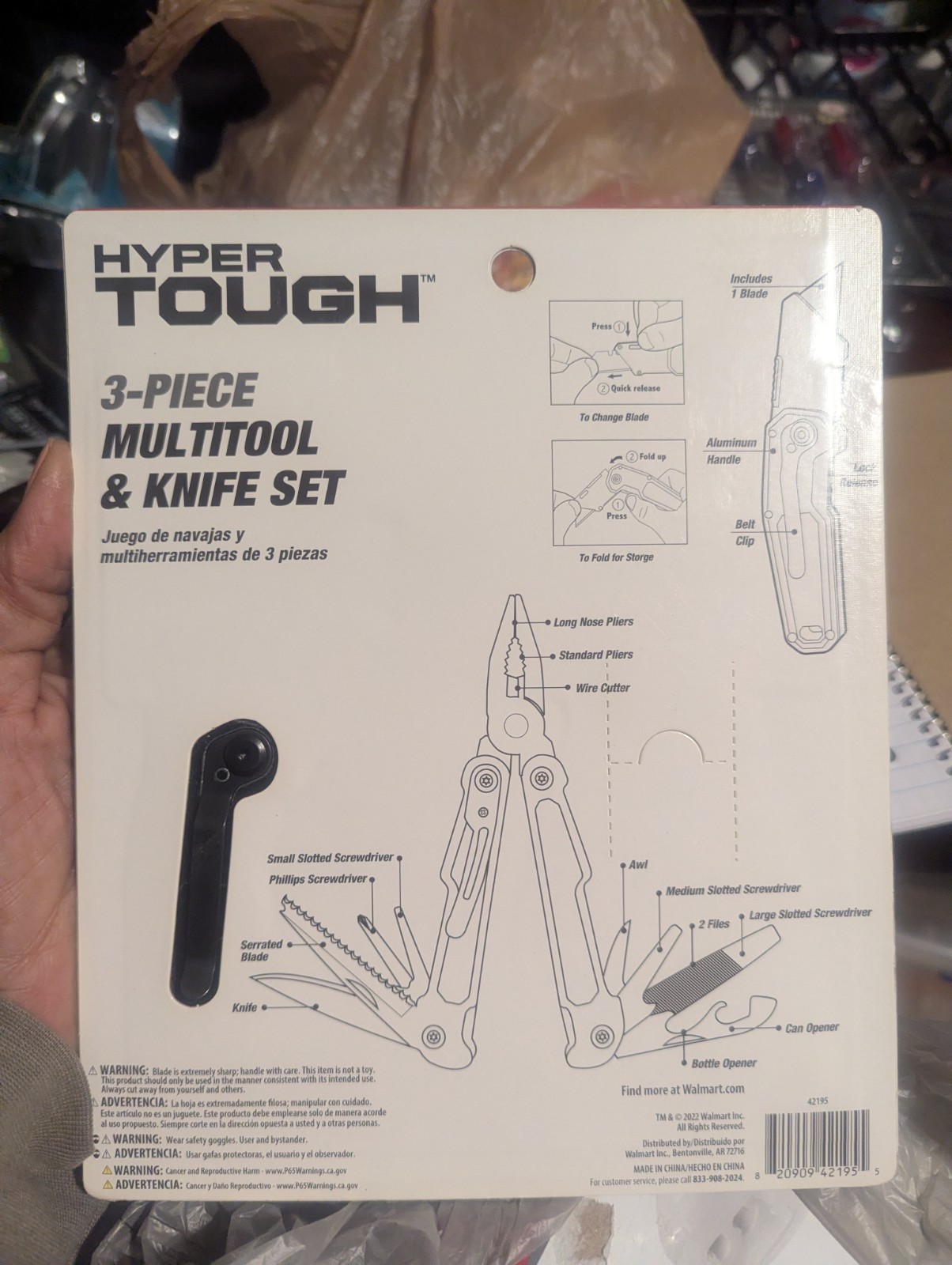Multi Tool Hyper Tough 3 Piece Multi Tool & Knife Set w/Bottle opener Brand new