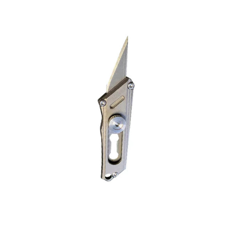 Mini Titanium Folding Knife 9Cr18Mov Blade Outdoor EDC Pocket Keychain Tools