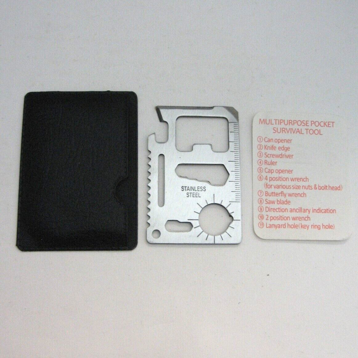 Multi-Purpose Pocket Survival Tool Stainless Steel Can Opener Knife Screwdriver