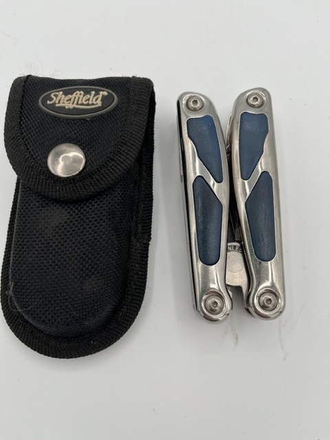 Sheffield 17-N-1 Precision Multi Tool Bonus Nylon Belt Pouch Stainless Steel