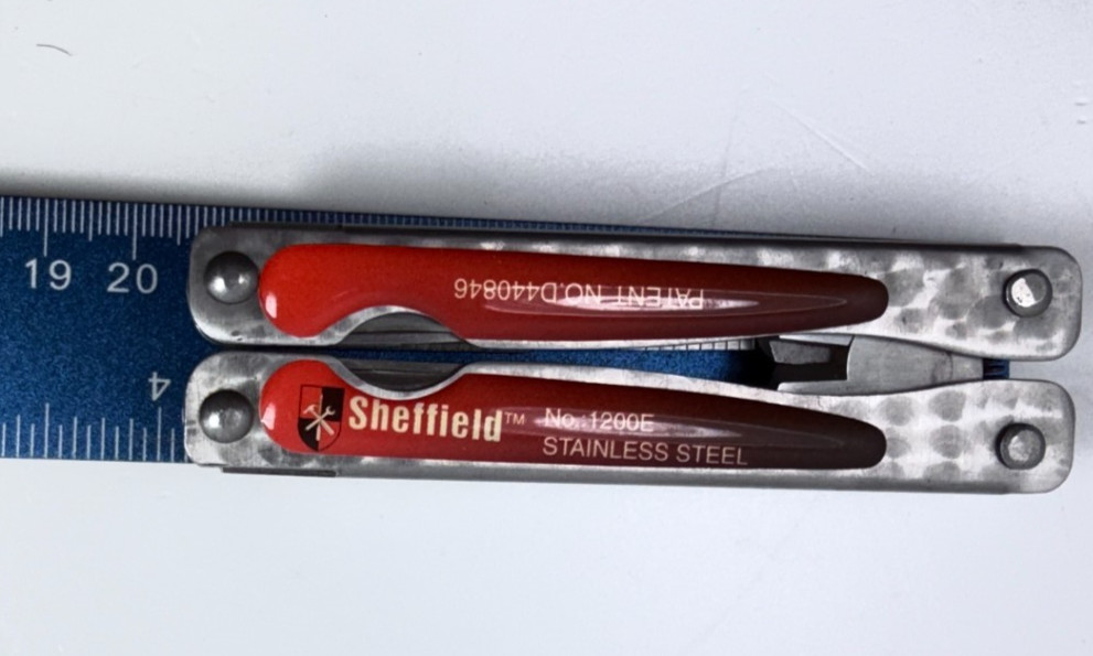 Sheffield Multi Tool Set w/ Flashlight AA Batteries & Carry Pouch Kit