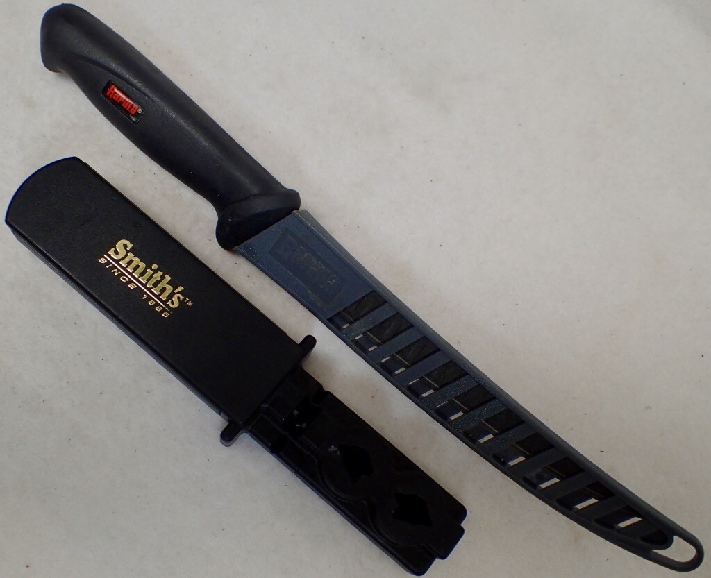 SMITH’S Diamond 3 in 1 Knife Tool Hook Sharpening System & RAPALA Fishing Knife