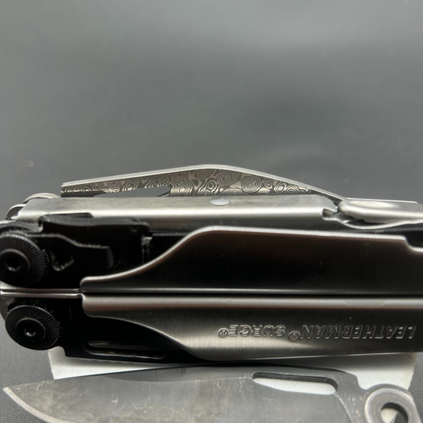 VG10 Damascus Clip-Point Blades for Leatherman SURGE – MAIN KNIFE UPGRADE Kukri