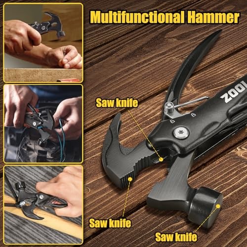 ZOOI – 12 in 1 Hammer Multitool – Camping Multitool & Pocket Multitool