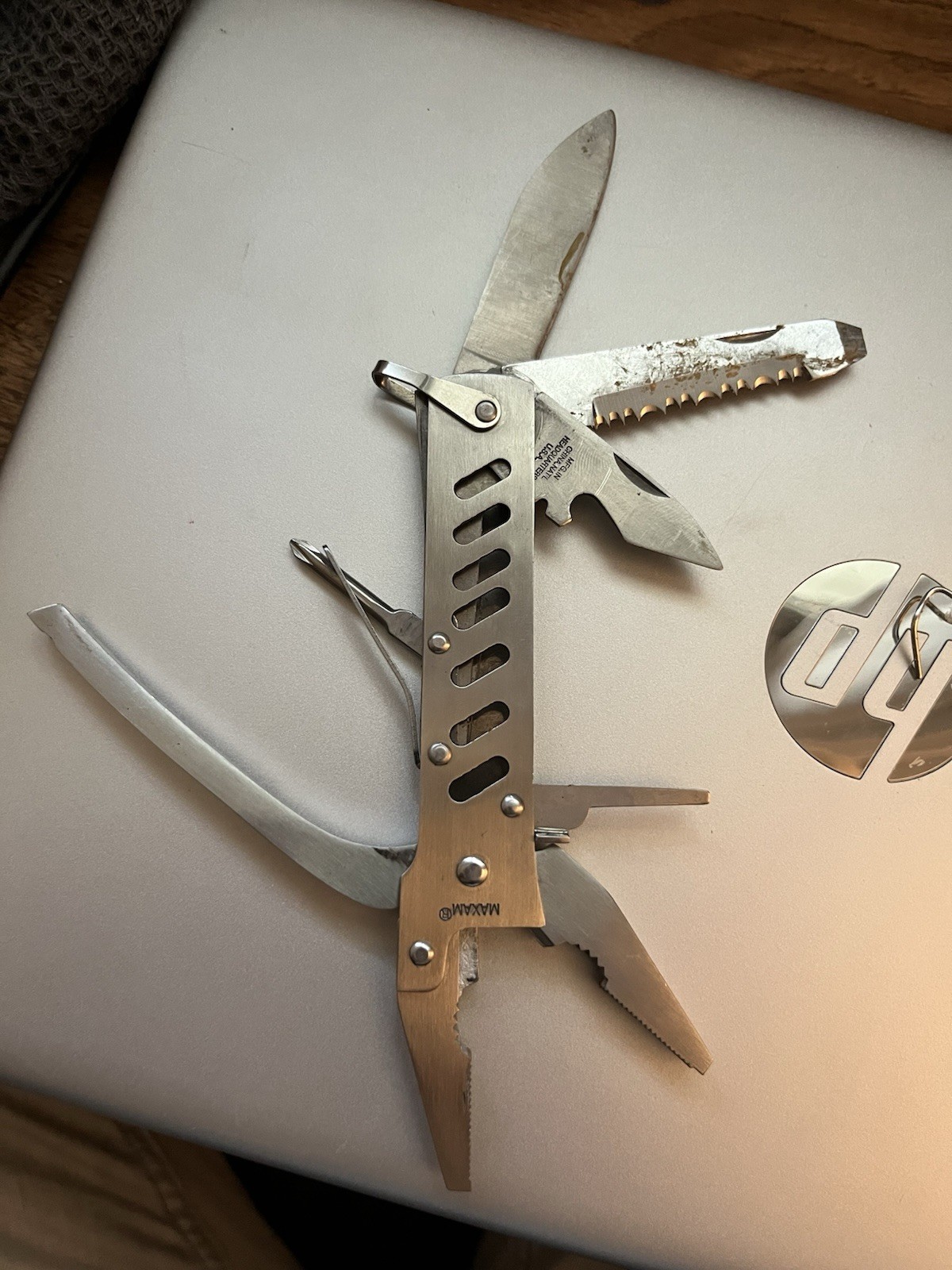 Maxam Pocket Knife Multi Tool Stainless Steel New with pouch Camping Hiking C1