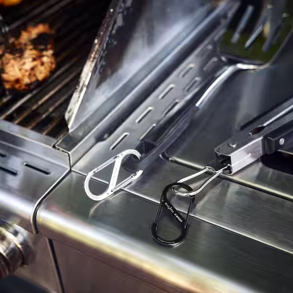 S-Biner Stainless Steel Dual Carabiner #5 in Stainless/Black 100 lbs (3-Pack)