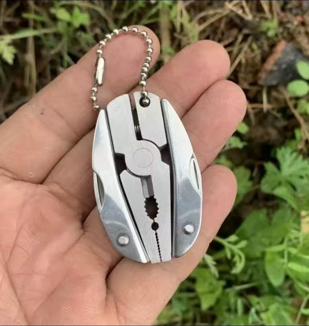 Mini Keychain Multi-Tool Pliers EDC Pocket 7-in-1 Stainless Steel Survival Tool