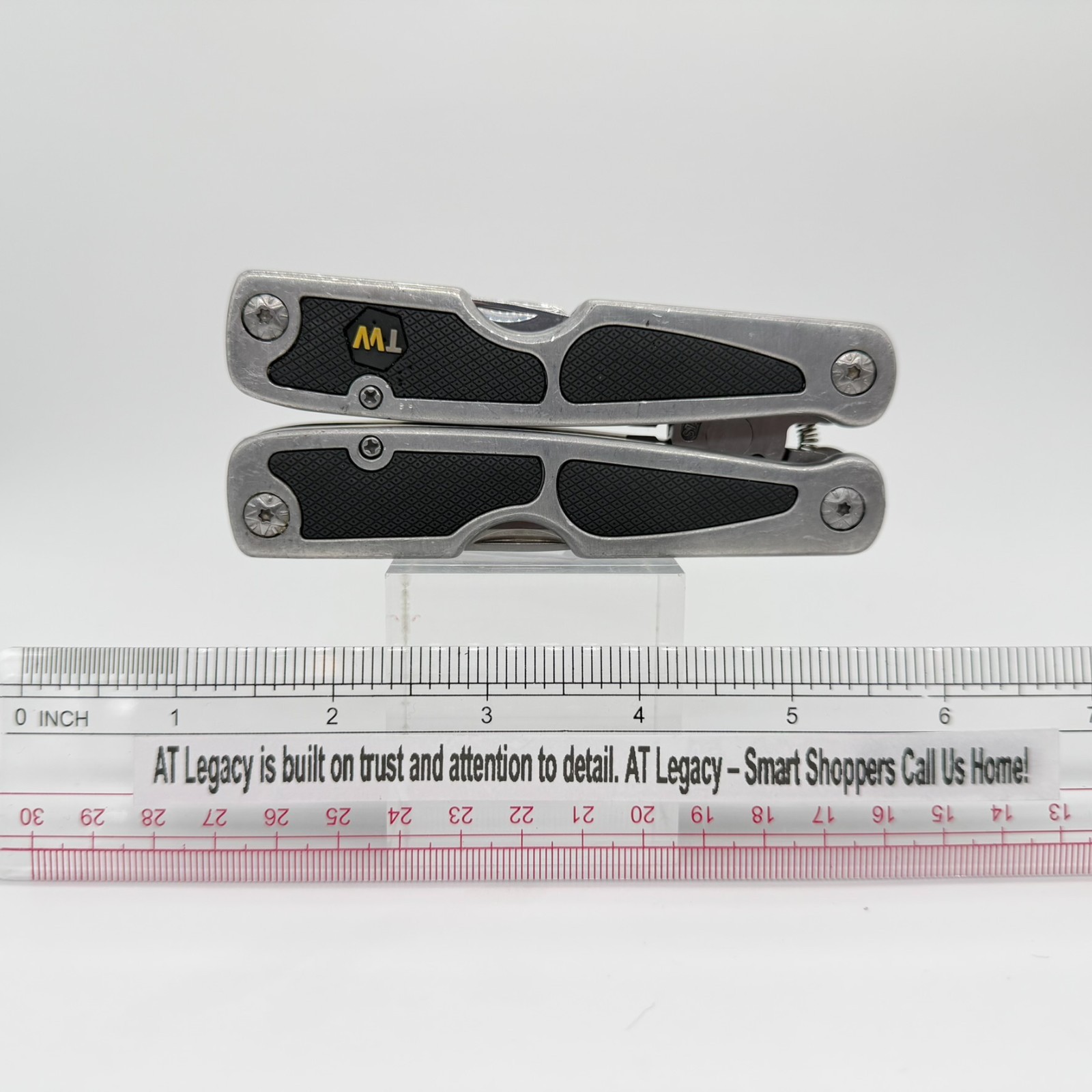 Tactical Workshop 11-in-1 Multi-Tool Stainless Steel Folding Pliers Black Handle