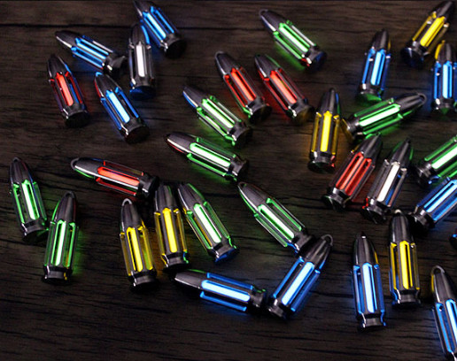 Titanium Luminous Tube Pendants Paracord Beads Key Ring Necklace Pendants 1 Pcs