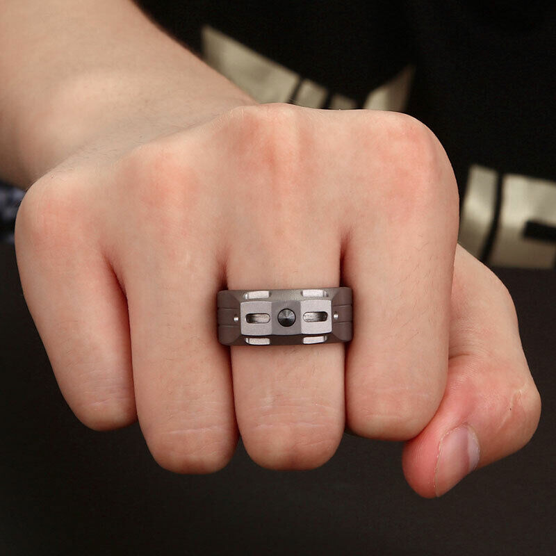 EDC Titanium Finger Ring Anhänger Fallschirm Schnur Outdoor Dekoration Werkzeug