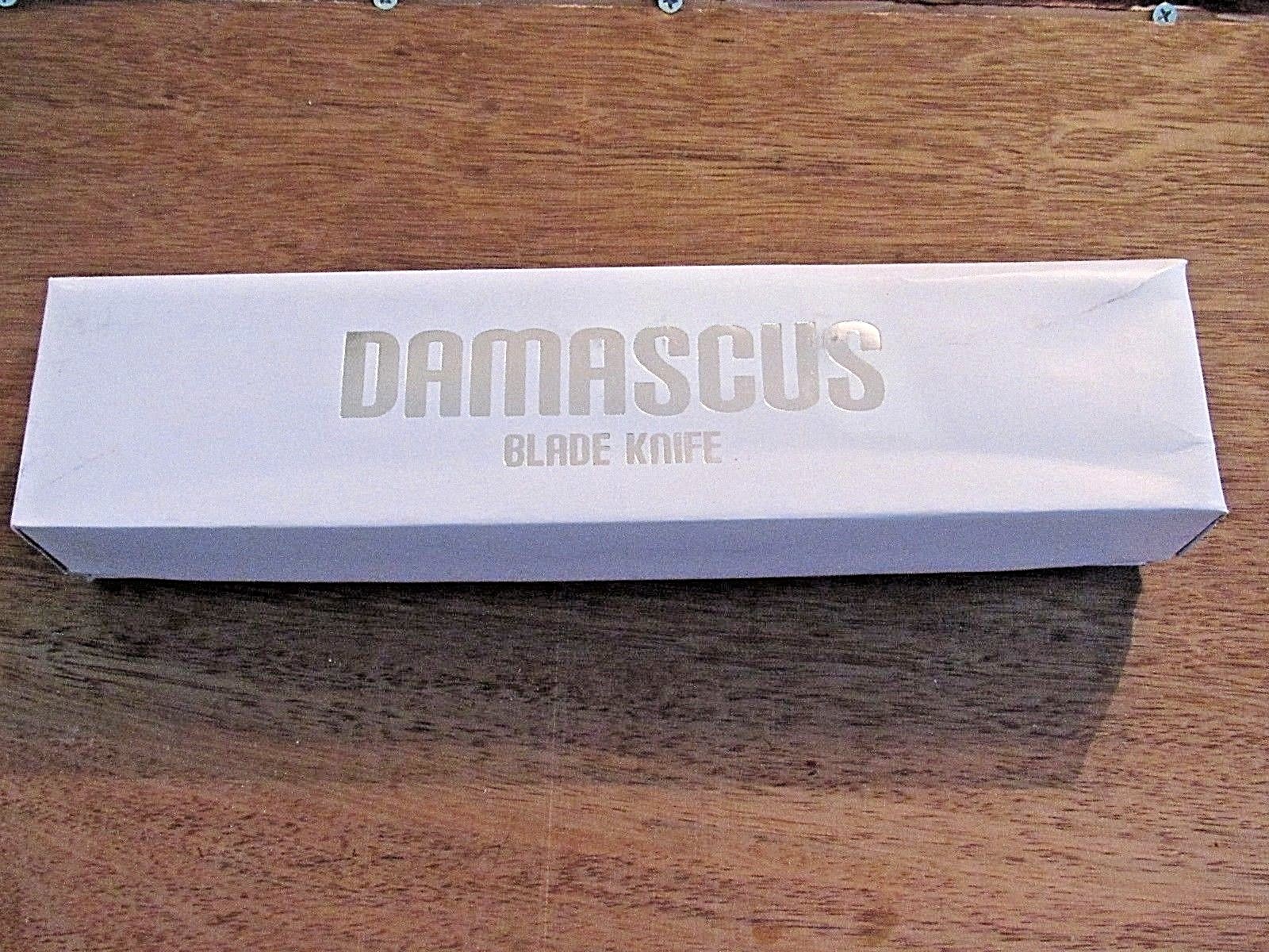 DAMASCUS STAG DM1001 SKINNER KNIFE DAMASCUS STEEL BLADE WITH SHEATH & BOX NEW
