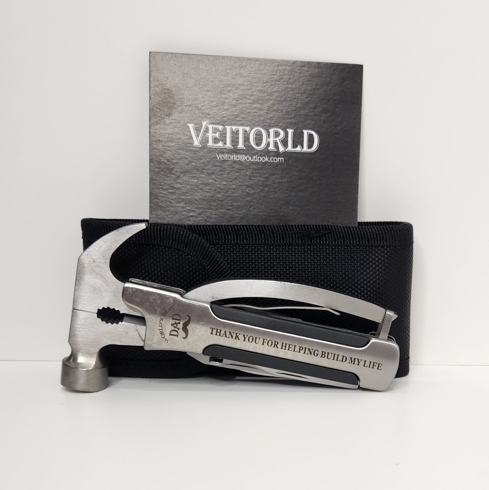 VEITORLD All in One Survival Tools Small Hammer Multitool Gifts for Dad
