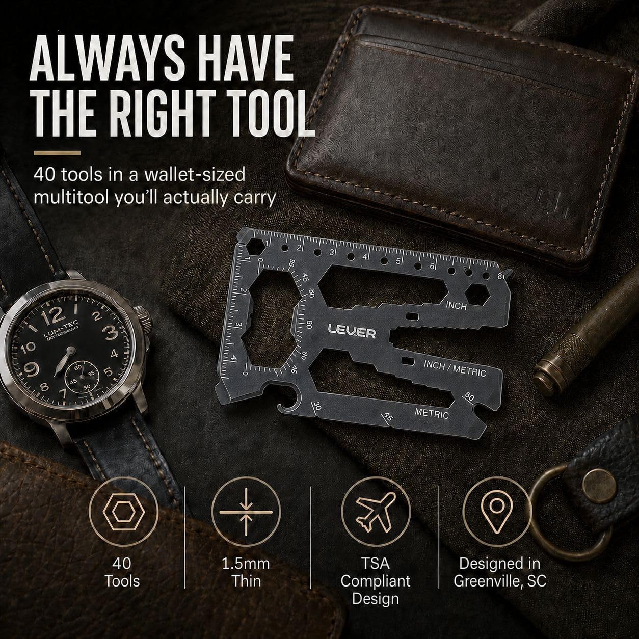 Toolcard Pro – 40 in 1 Credit Card Multitool. Slim, Minimalist Survival Card …