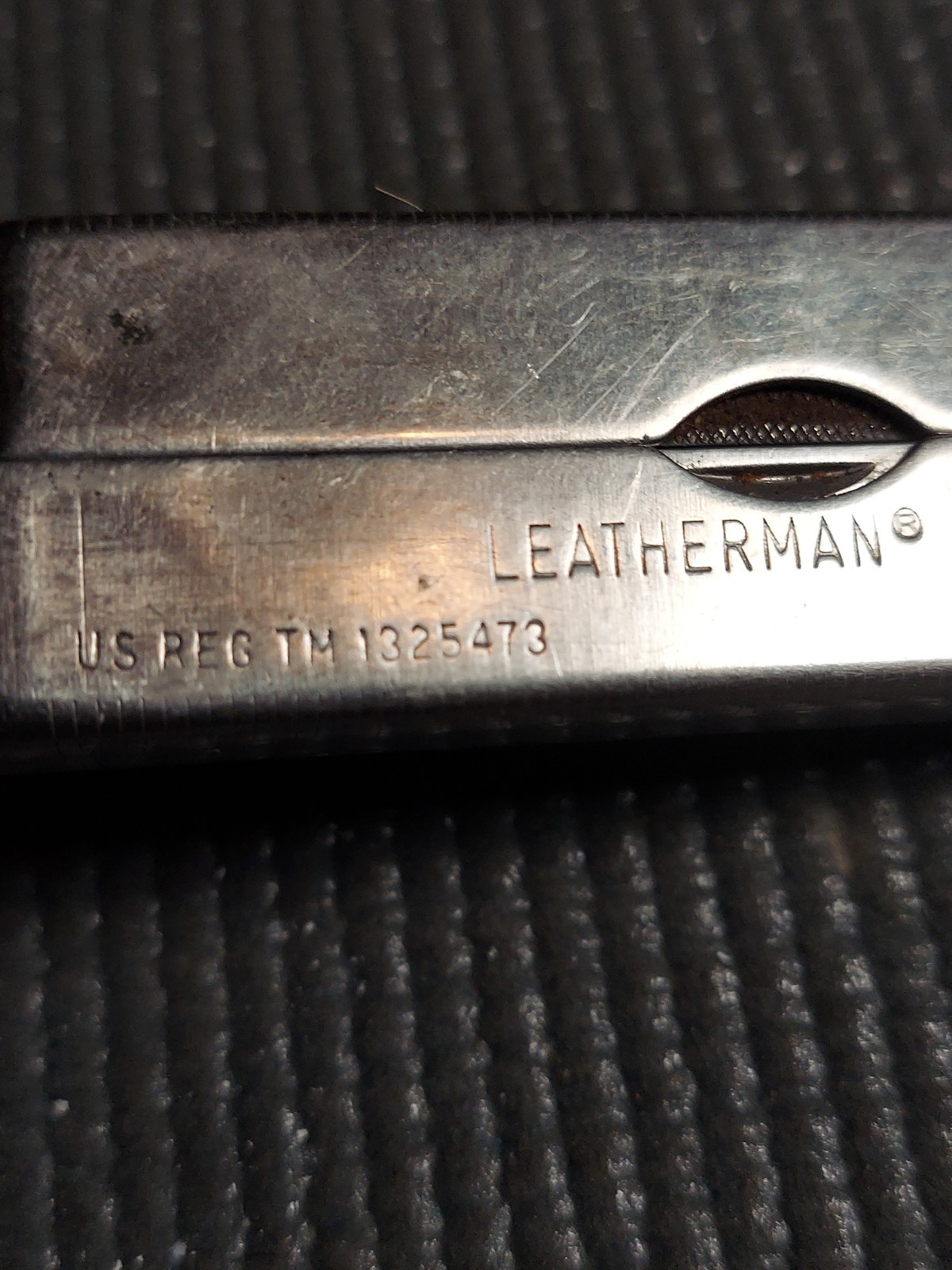 Original vintage Leatherman multi-tool, U.S. registered trademark (TM 1325473).
