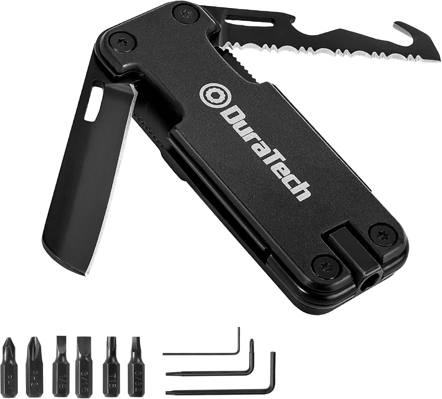 Compact 16 in 1 Multitool Knife with Bottle Opener and Rope Cutter for Outdoors