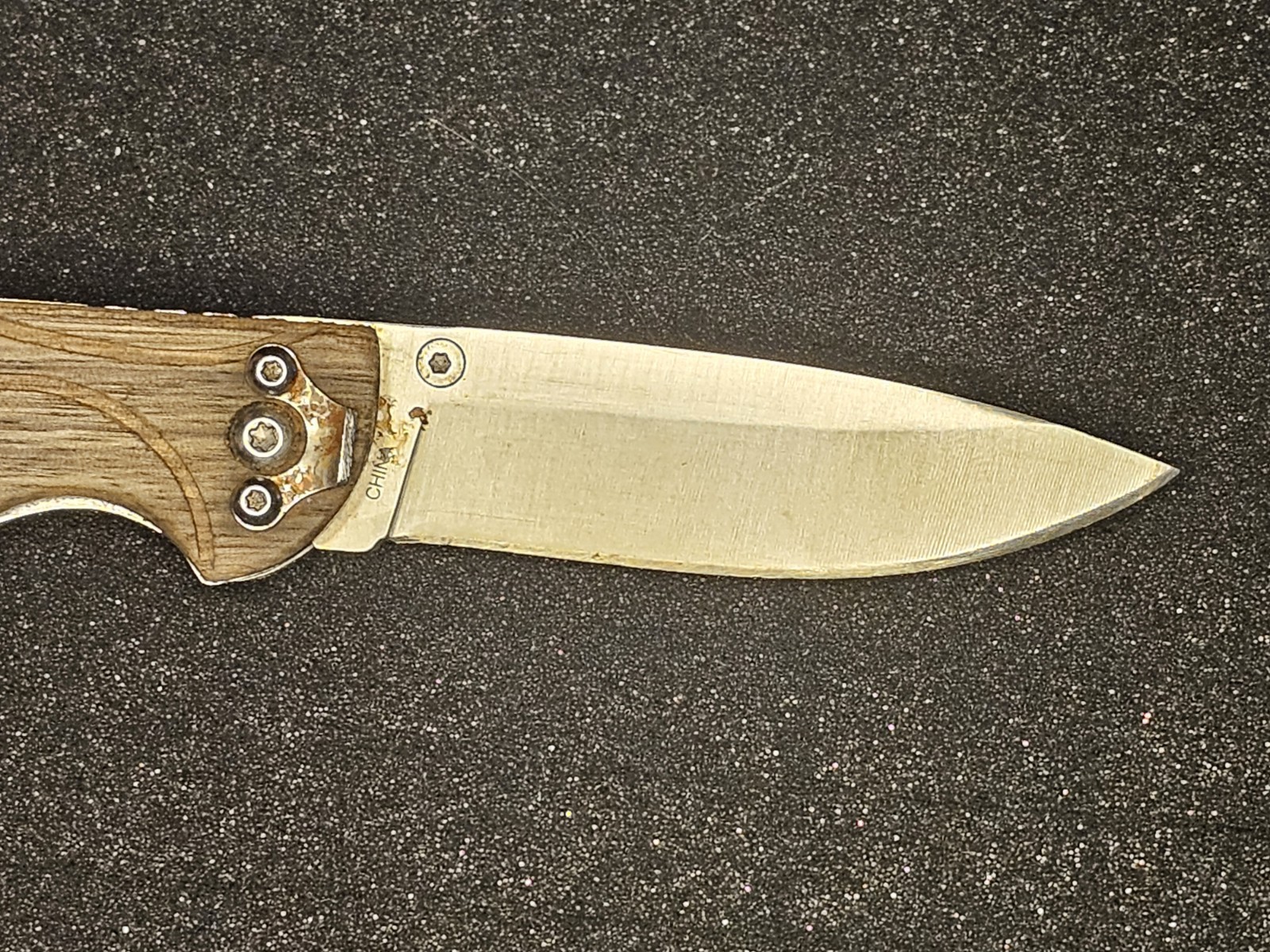 BUCK 327Nobleman SILVER Stainless Steel plain EDGE Blade Linerlock Folding Knife