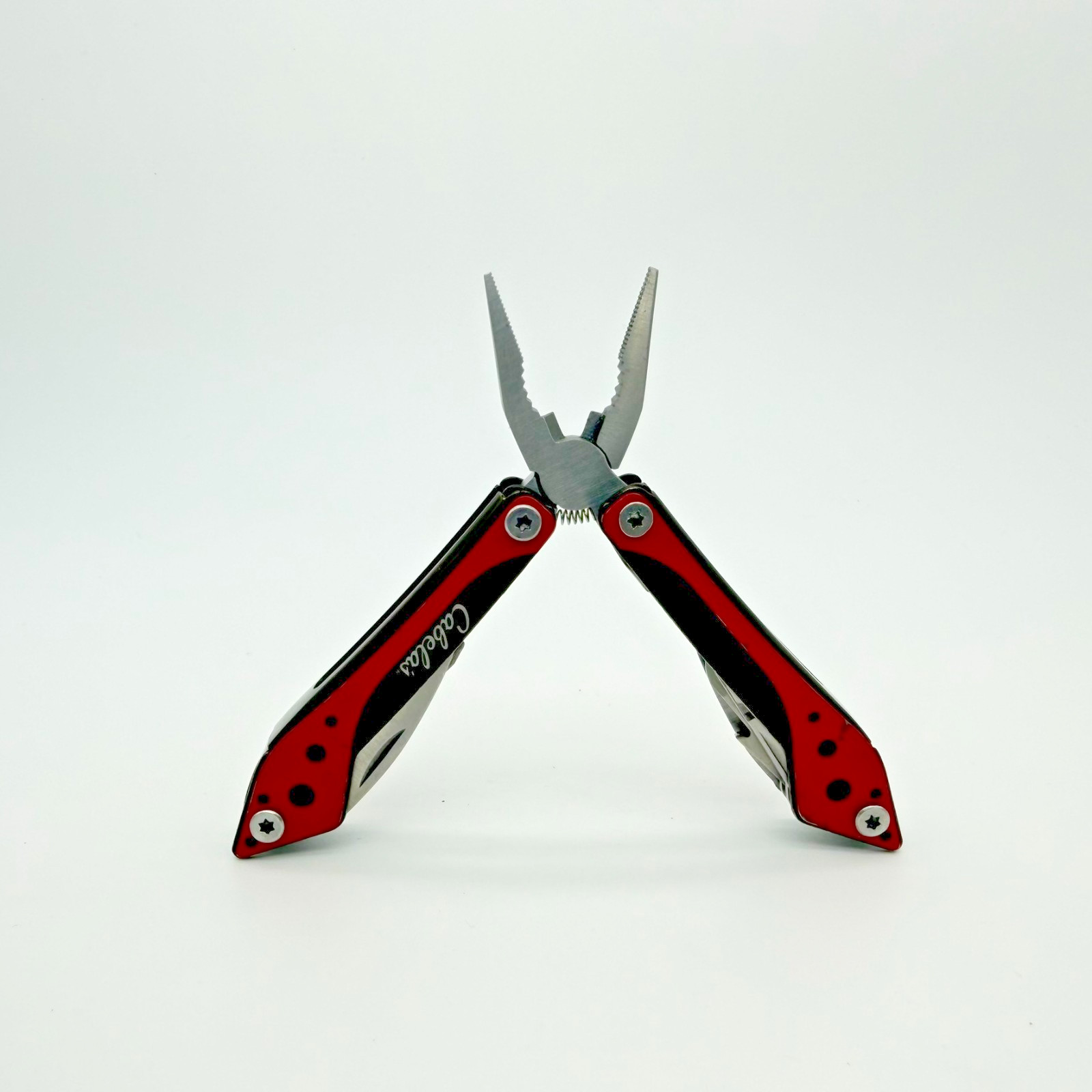 Cabela’s 8-in-1 Small Multi-Tool Red Stainless Steel Pliers Saw Scissors EDC