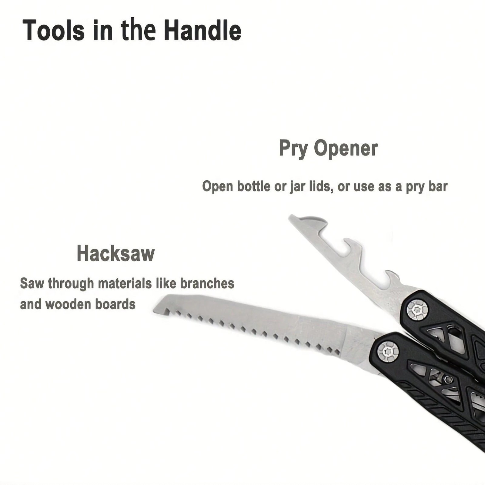 Multi-Tool Adjustable Wrench Hammer Pliers Survival Gear No Blades For Camping