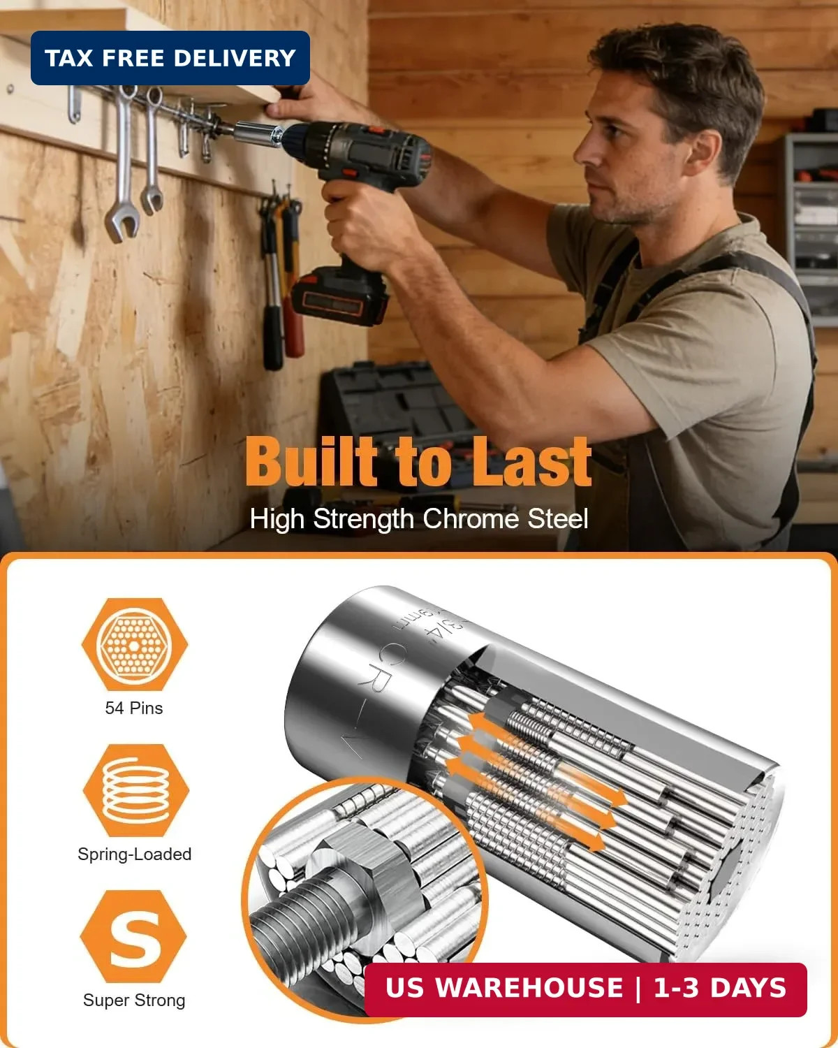 Fathers Day Dad Gifts from Daughter Son, Super Universal Socket Tools Gifts for