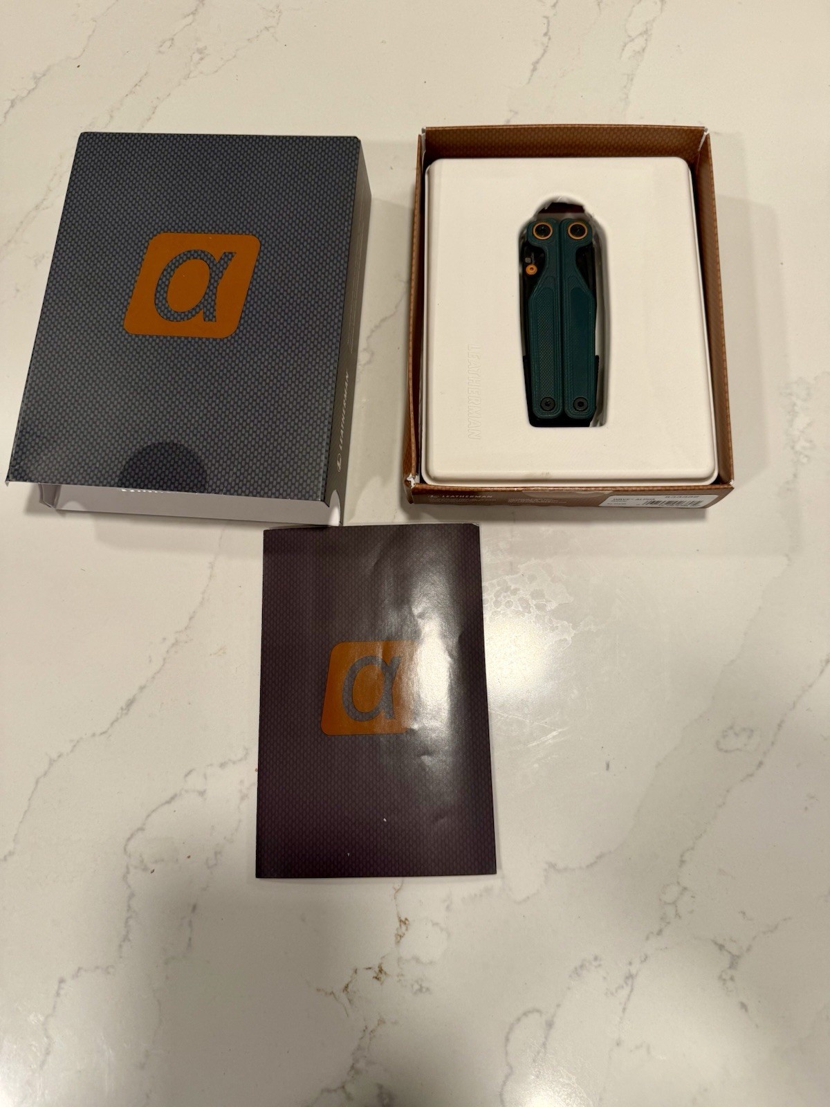 Leatherman Wave Alpha Multitool Black Oxide CUSTOM SWAP Teal Cascadia G-10 *READ