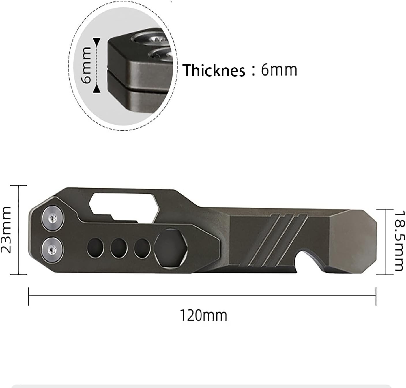 Titanium Pry Bar Outdoor Prybar EDC Wrench Bottle Opener Multi-function tool …