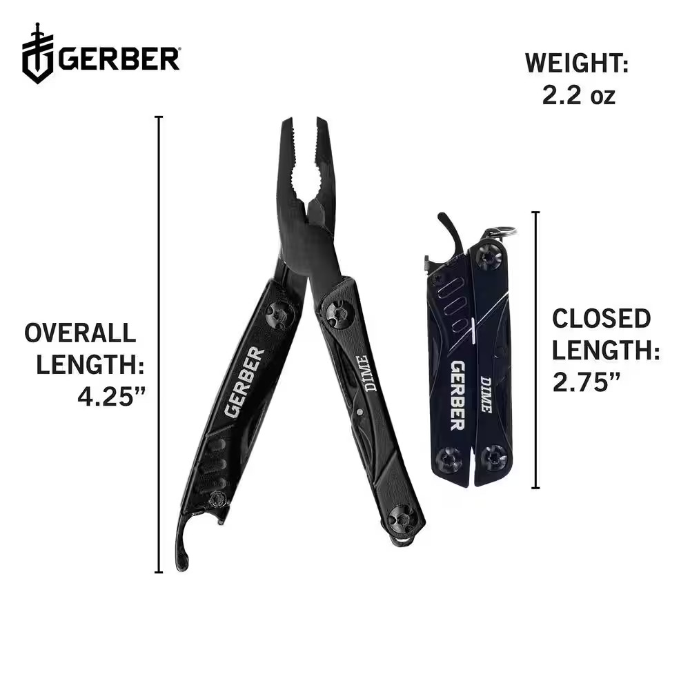 Gerber Dime 10 in 1 Multi Tool in Black 31