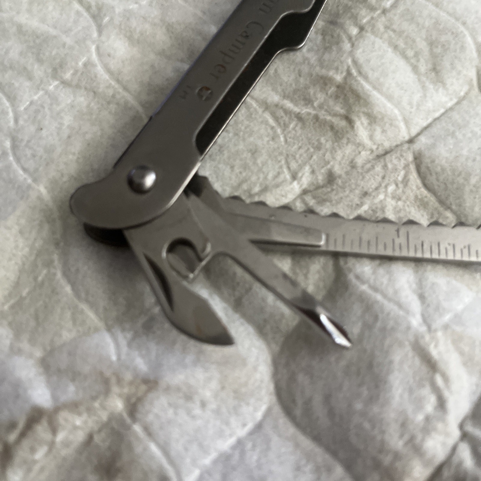 American Camper Multi Tool – Knife Ruler Screwdriver Pliers File Can Opener Etc