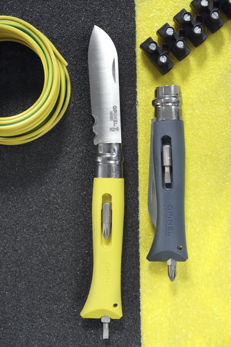 Opinel N°09 DIY Yellow Most elegant for electrician/housekeeping multi tool