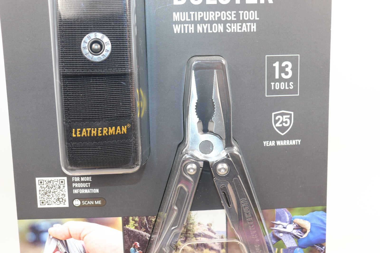 LEATHERMAN BOLSTER 13 TOOL MULTI-TOOL W/SHEATH NIB! 25 YEAR WARRANTY MADE USA