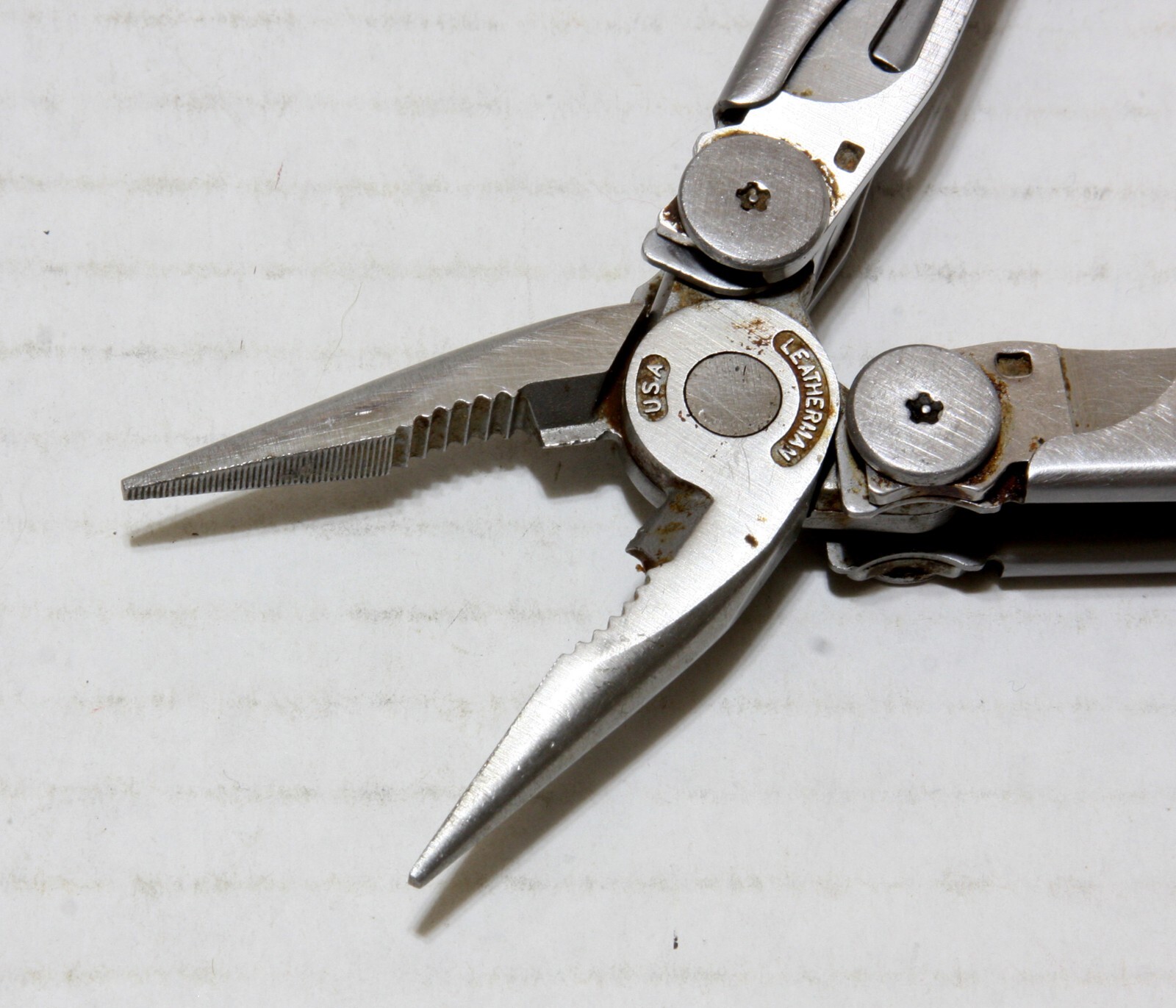 Leatherman Wave USA Multi-Tool Pat Pend Knife Needle Nose Pliers W/Sheath Vtg.