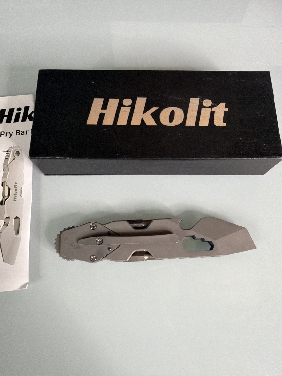 Versatile EDC Multitool Pry Bar with Ratchet Screwdriver, Bottle Opener & Hex Wr