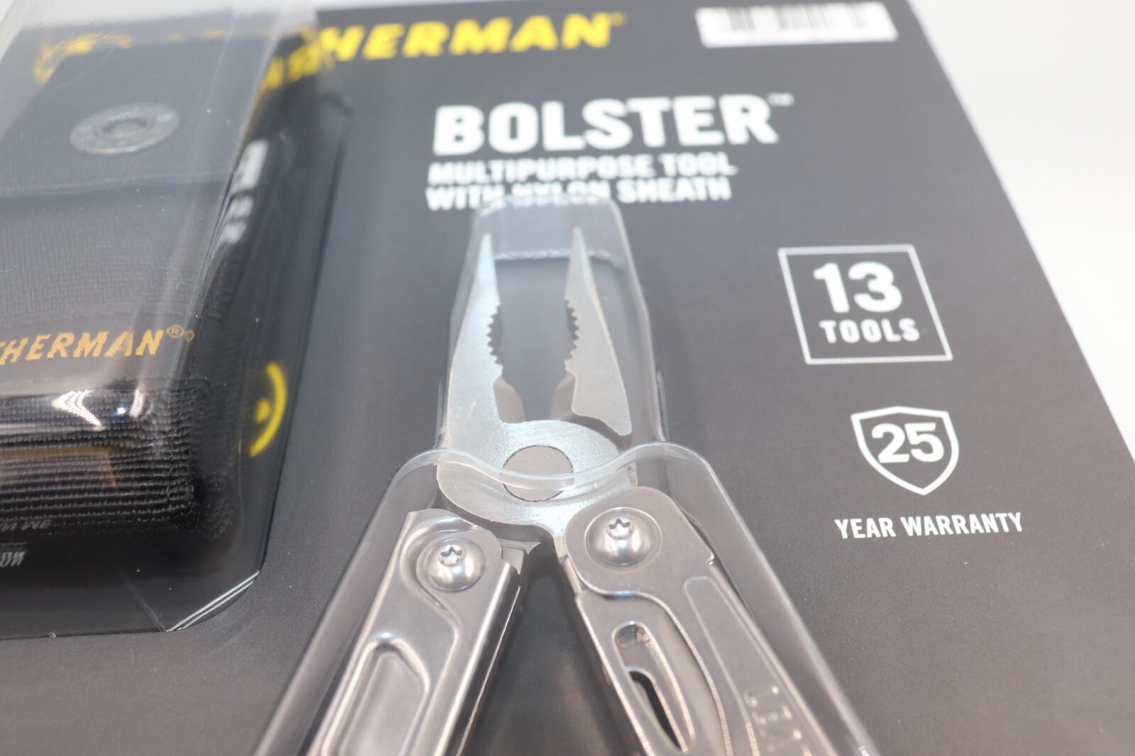 LEATHERMAN BOLSTER 13 TOOL MULTI-TOOL W/SHEATH NIB! 25 YEAR WARRANTY MADE USA