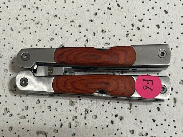 NRA Multi-Tool 4.5” Pliers ,Knives , Can Opener , Ruler and Saw Wood Handle—