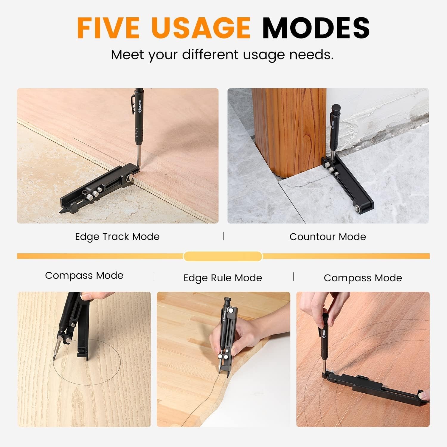 Versatile 5.5-Inch Multi-Function Scribing Tool for Precision Woodworking