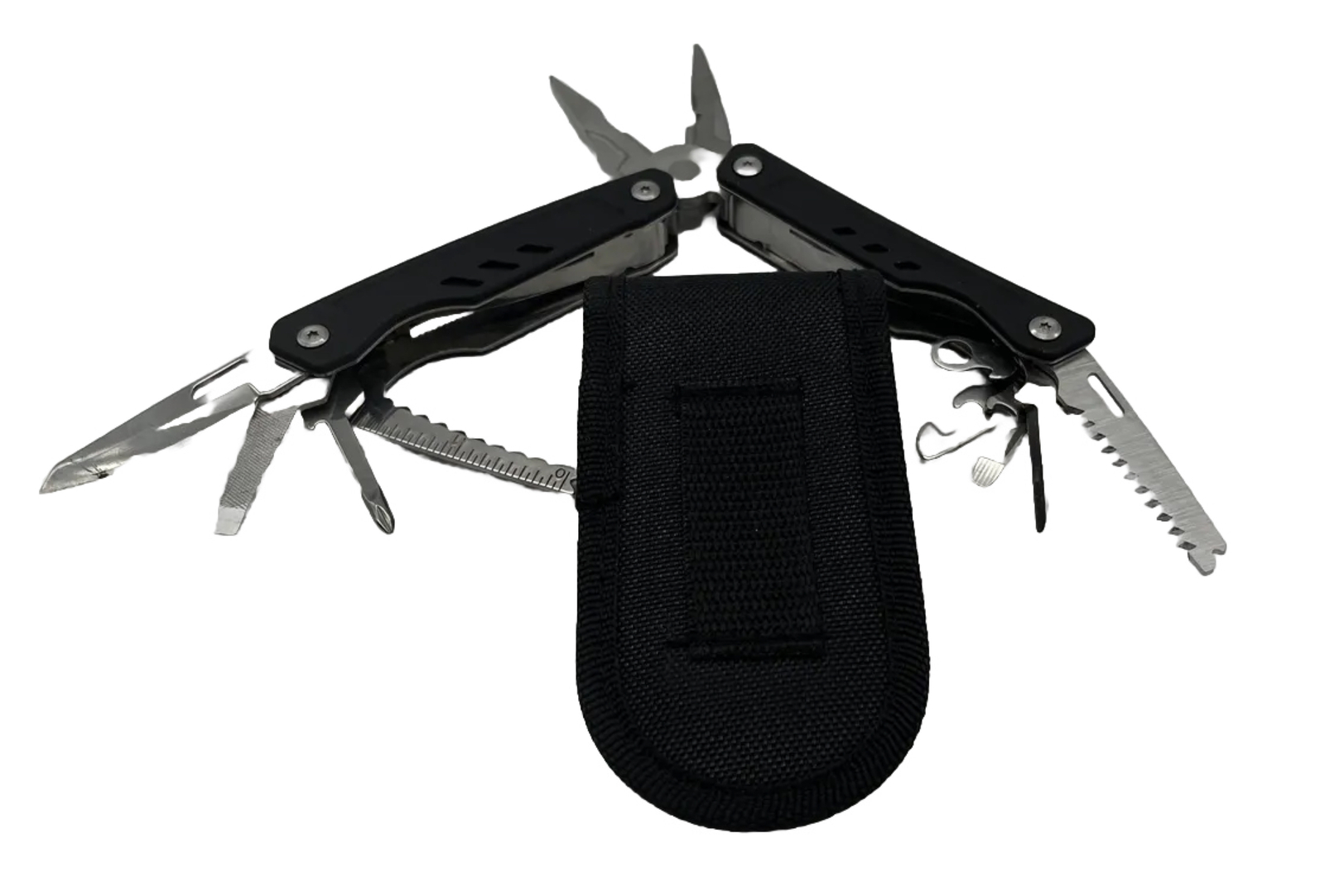 Ozark Trail Multi-Tool Pocket Knife Piers Saw Screwdriver W/Shealth Camping