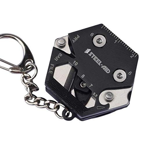 Multitool Card Key Chain – Hexagonal Kit with Micro Screw Driver Set, Bottle …