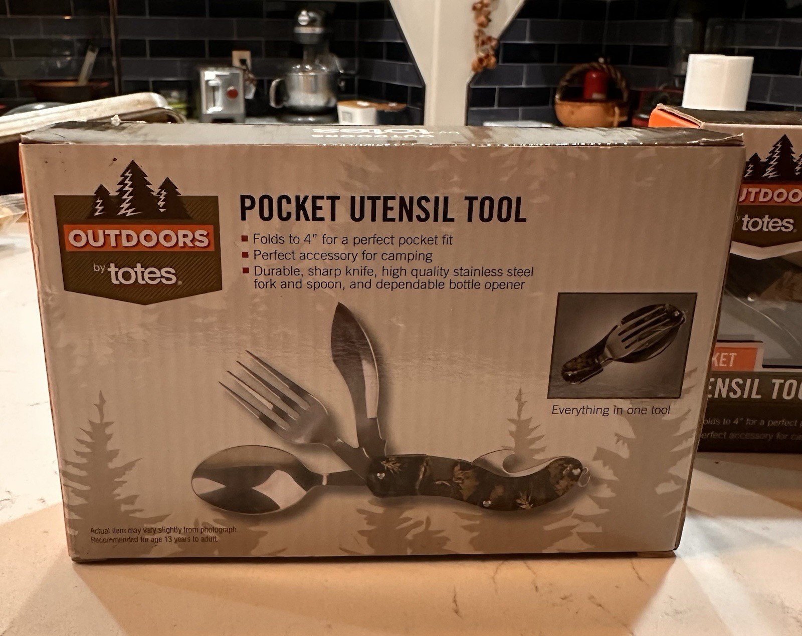 Outdoor By totes Set Of 2 Pocket Utensil stainless steel Camping Tool NEW IN BOX