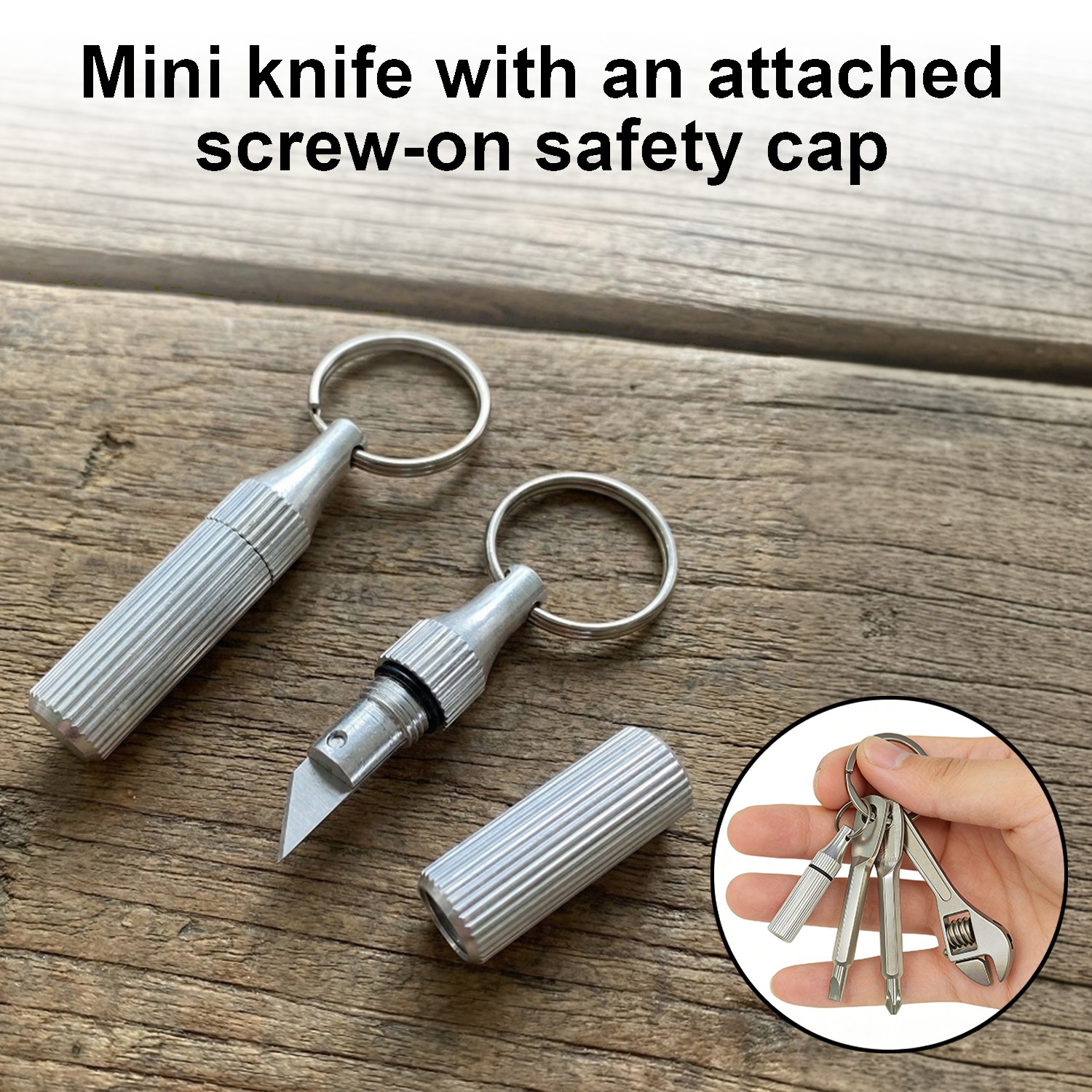4 in 1 Portable Screwdriver Keychain Set, Multifunctional wrench keychain Tool