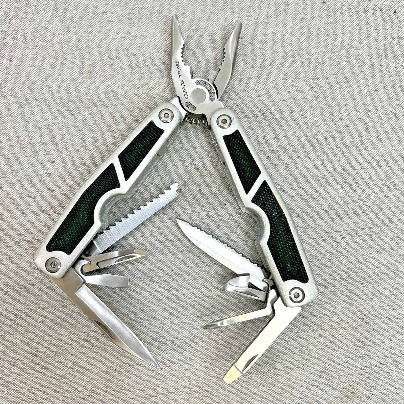 Ozark Trail Multiforce Multi-Tool Stainless Steel Plier Knife Saw Sheath