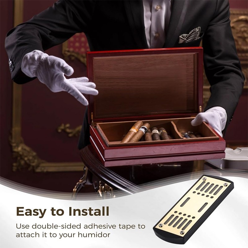 Upgraded Adaptable Compact Portable Rectangular Cigar Humidifier for Tobacco/Tea